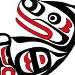 Otter designed in the tribal haida style